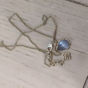 Kendra Scott color bar necklace. Gray stone